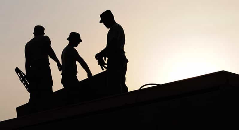 Solar roof workers
